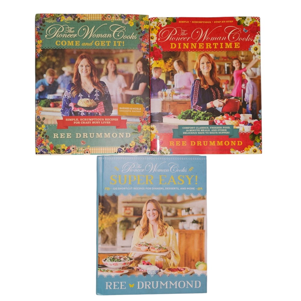 Set of 3 The Pioneer Woman Cooks Cookbook Set by Ree Drummond